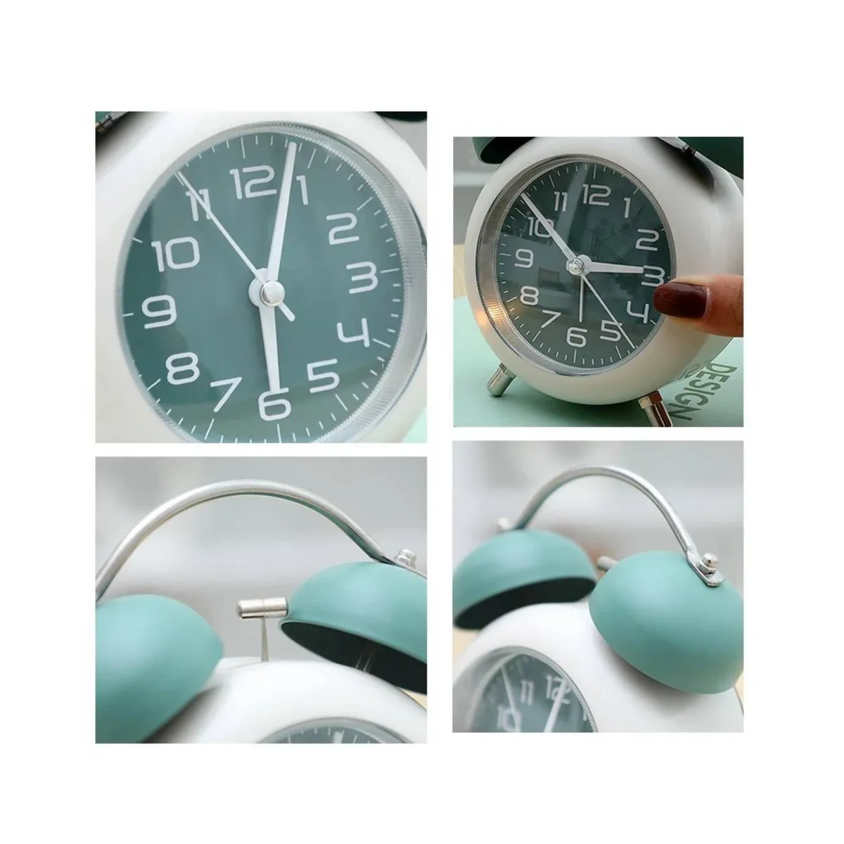 GENERICO - Reloj Despertador  Modelo Campana Silencioso Rosado