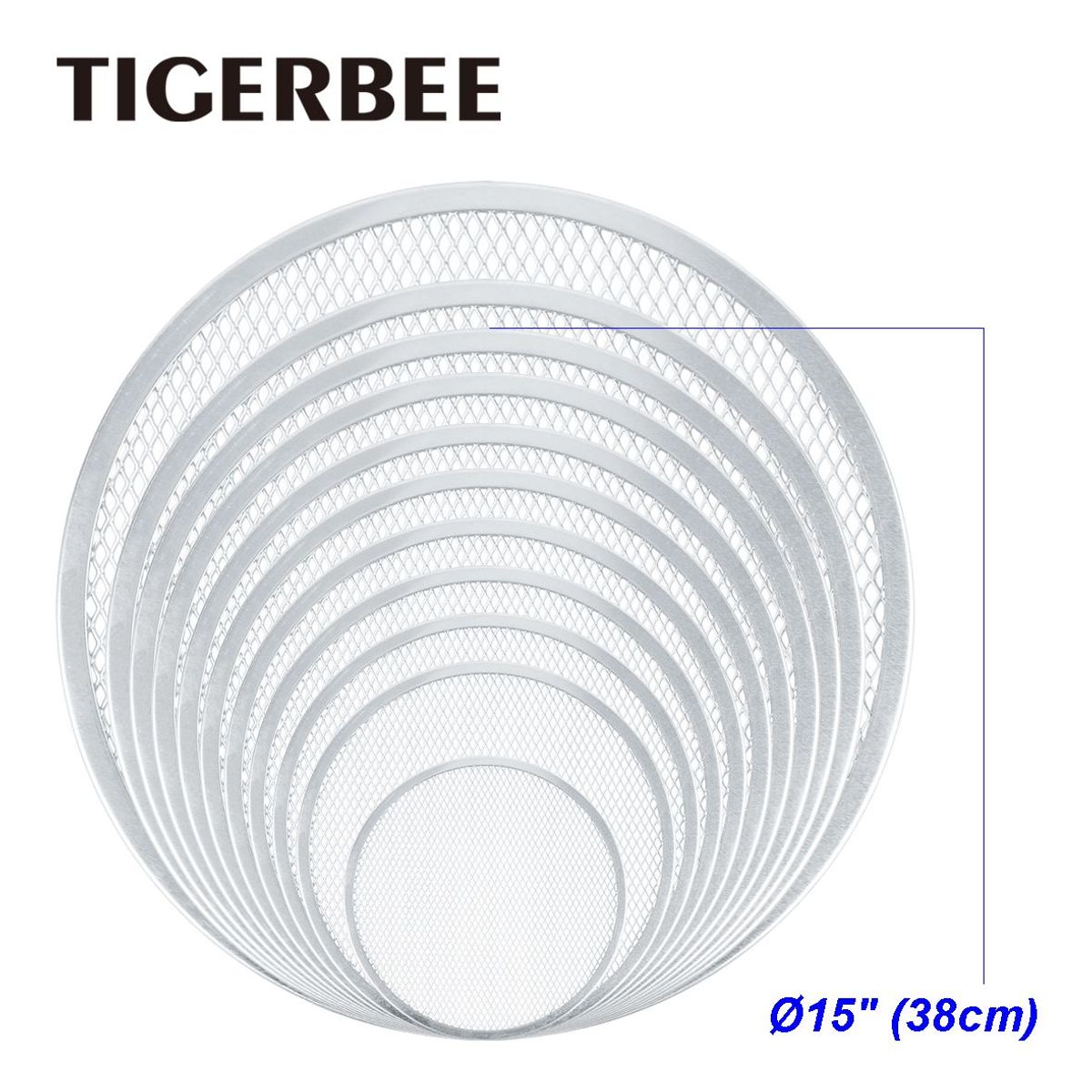 TIGERBEE - REJILLA DE ALUMINIO PARA PIZZA DE 38cm