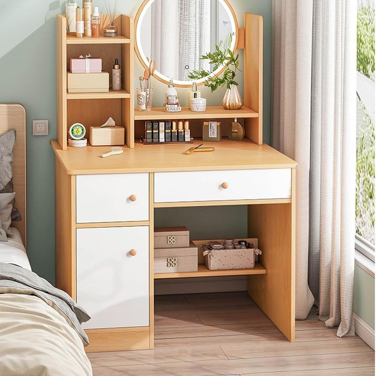 TU MESITA - Tocador con Espejo luces Rosé TU MESITA