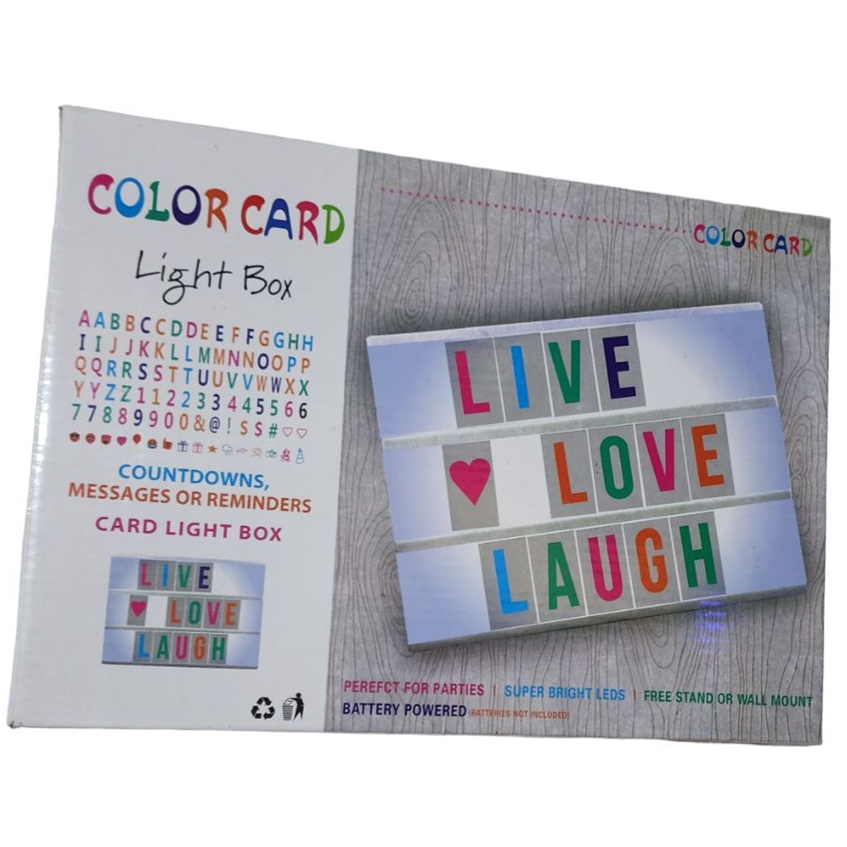 GENERICO - Pizarra Letrero LED Con Letras Intercambiables a Colores - BLANCO