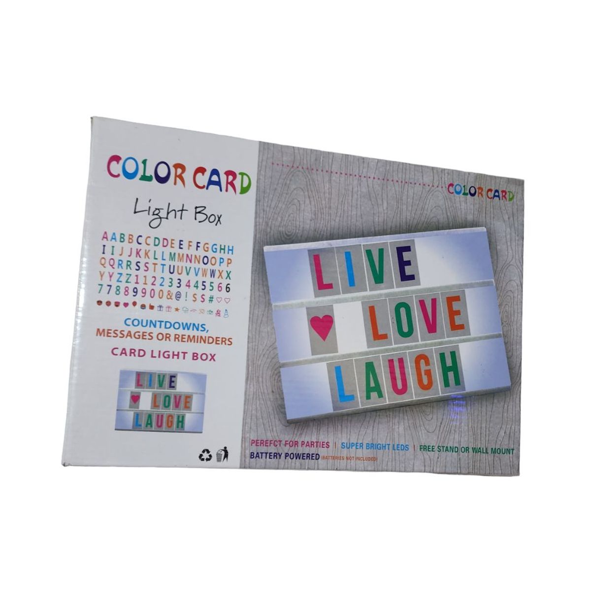 GENERICO - Pizarra Letrero LED Con Letras Intercambiables a Colores - BLANCO