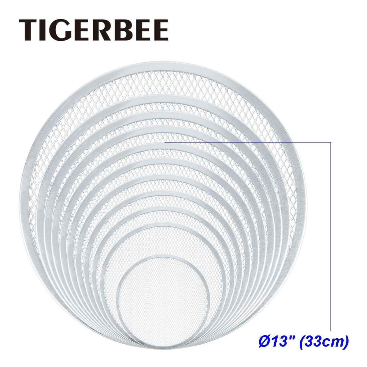 TIGERBEE - REJILLA DE ALUMINIO PARA PIZZA DE 33cm