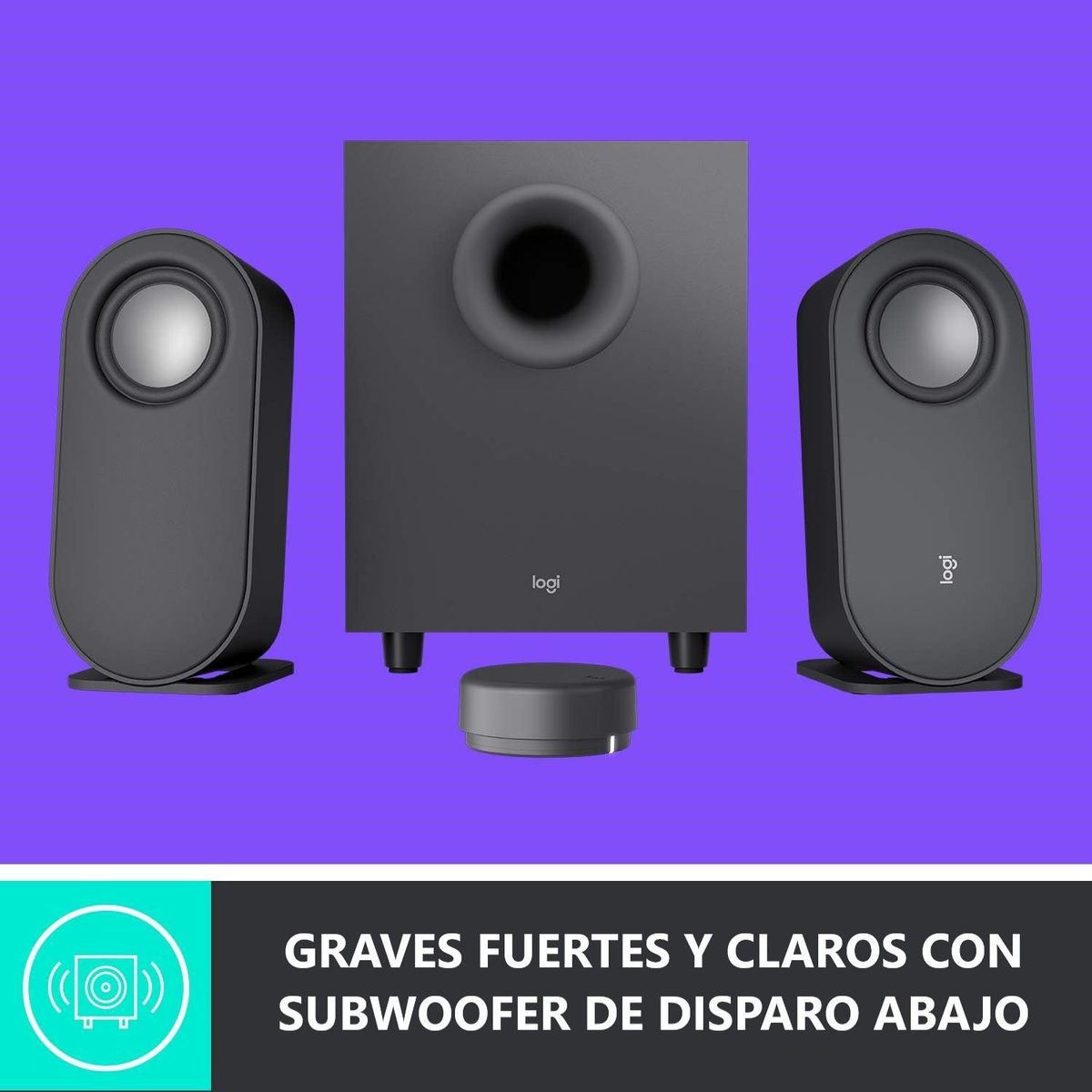 LOGITECH - Parlante Bluetooth Logitech Z407 40w 2.1 Subwoofer Negro