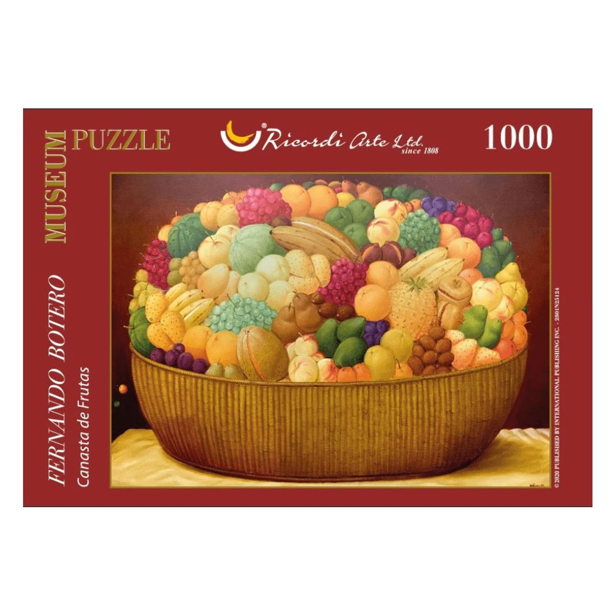 RICORDI ART - Rompecabezas Ricordi - Canasta De Frutas - Botero, 1000 Pzs