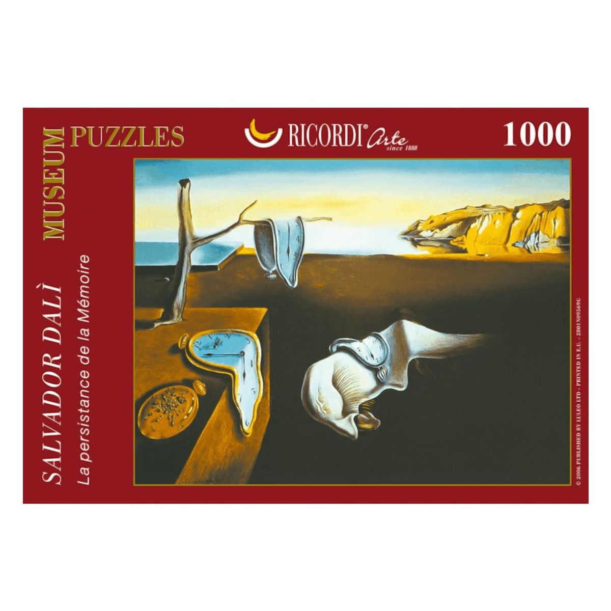 RICORDI ART - Rompecabezas Ricordi - Persistencia Memoria - Dalí, 1000 Pzs