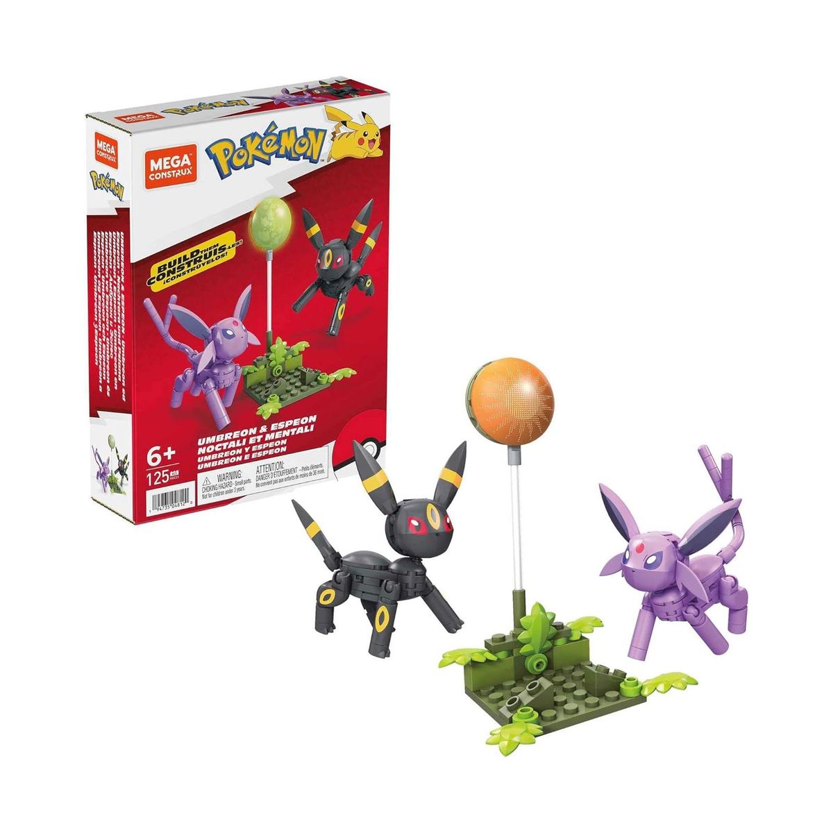POKEMON - Pokemon Mega Construx Espeon Umbreon 122 Piezas