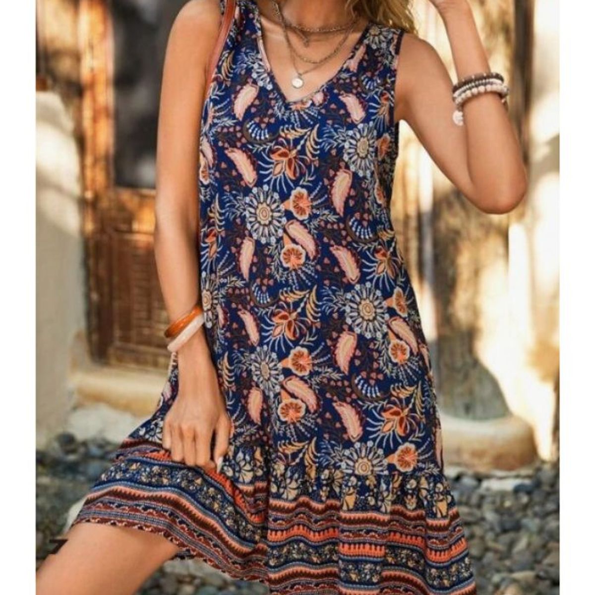 KAST PE - Vestido largo de playa modelo Alejandra - M