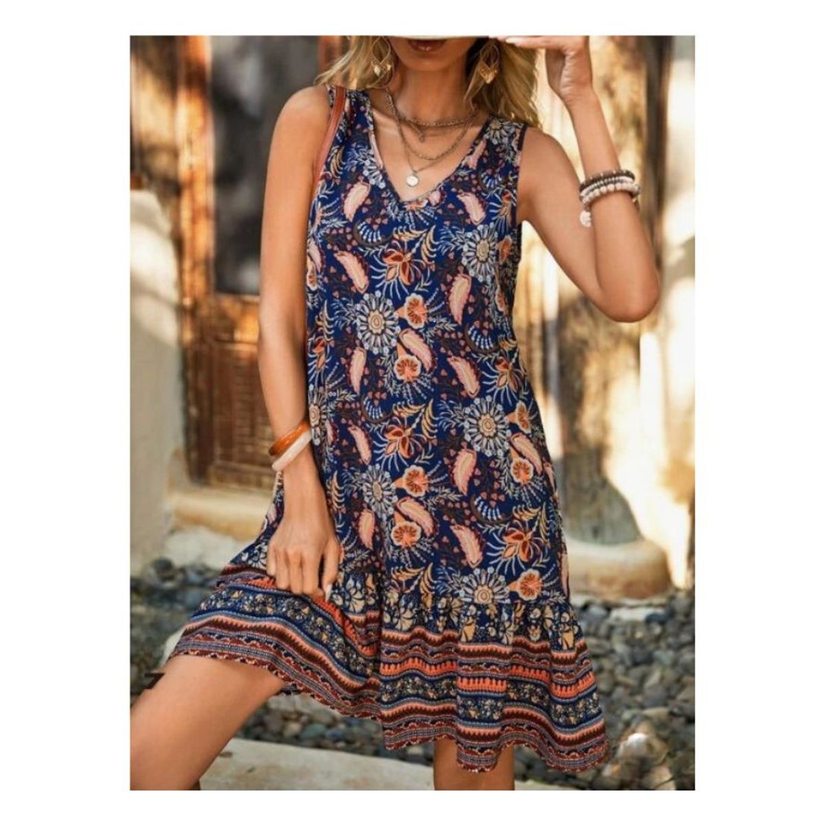 KAST PE - Vestido largo de playa modelo Alejandra - M