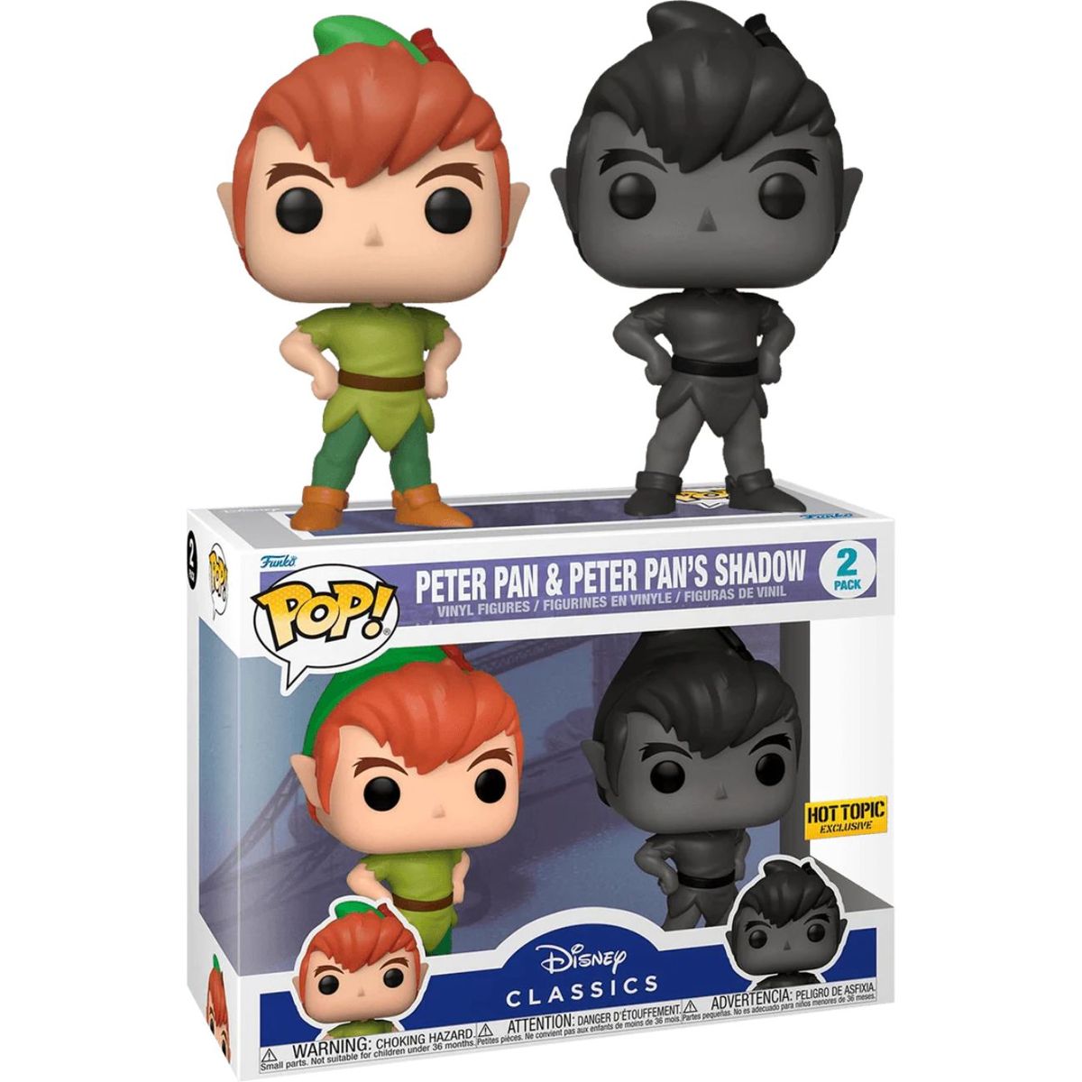 FUNKO - Funko 2 Pack Peter Pan y su Sombra -Disney Classic Hot Topic