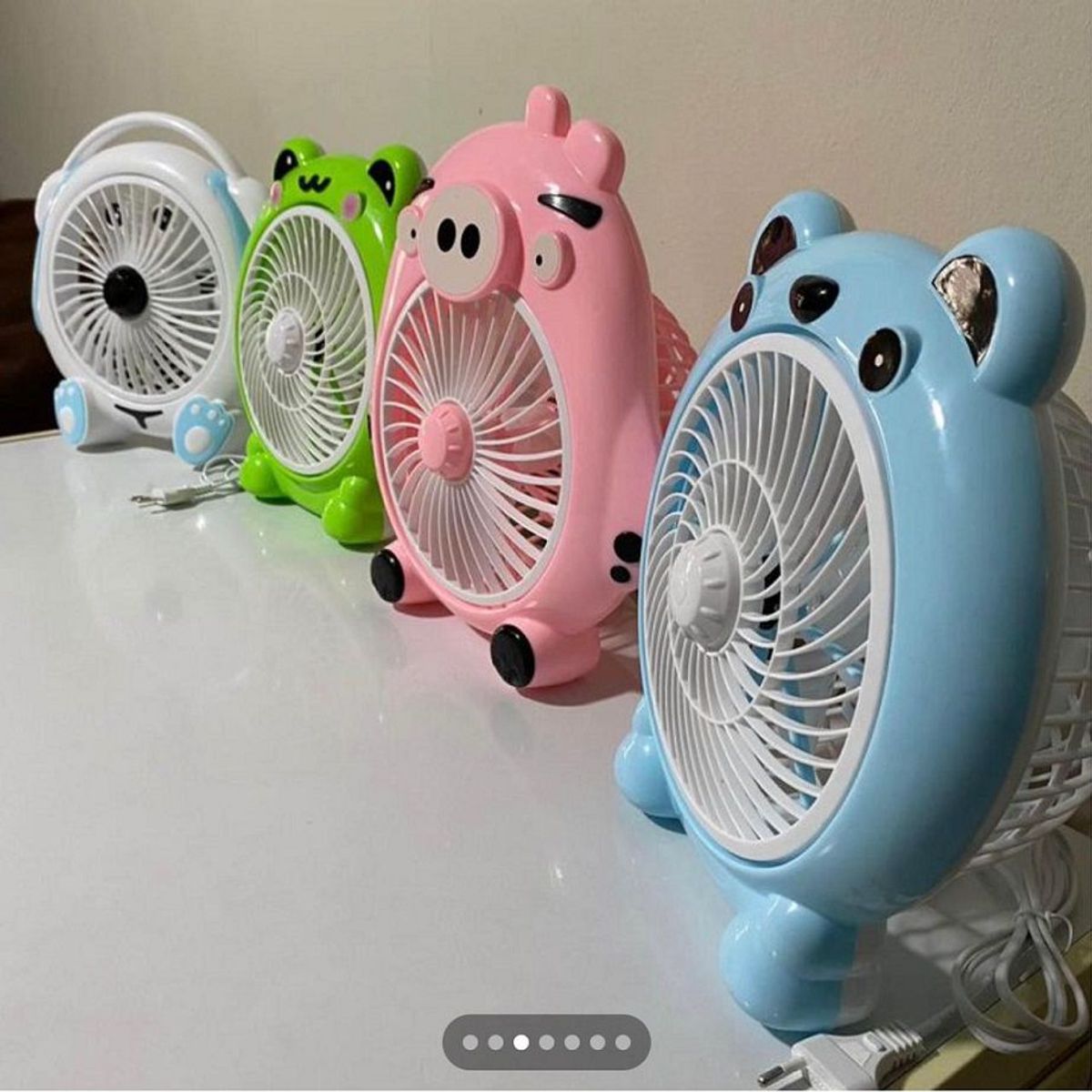 GENERICO - Ventilador de Escritorio Electrico Kawaii Sapito Rosado