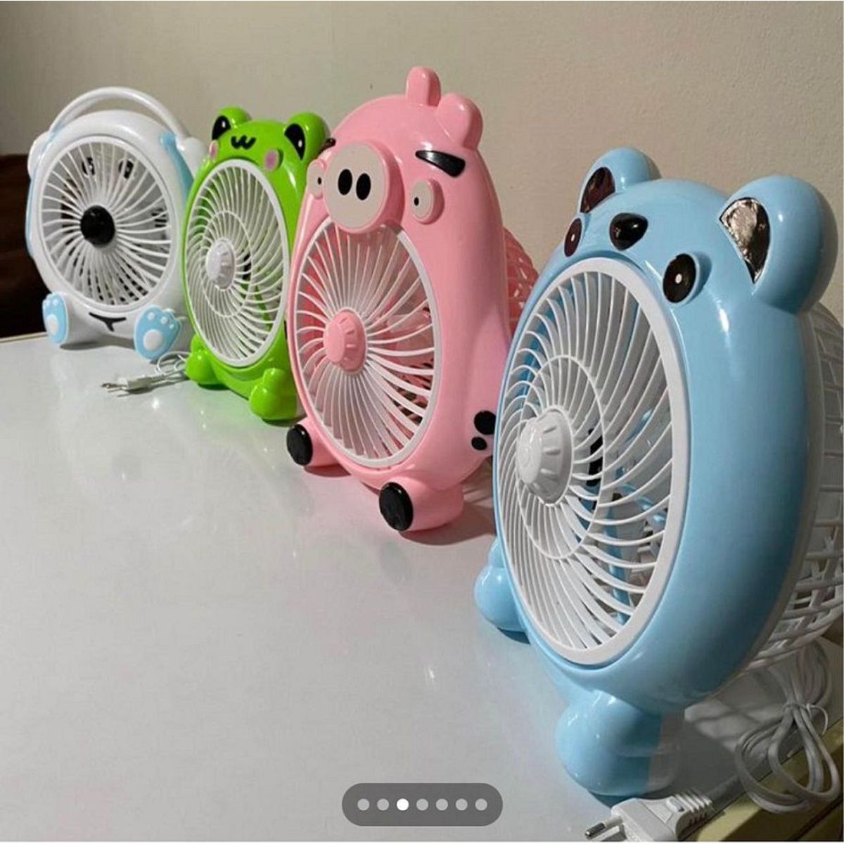 GENERICO - Ventilador de Escritorio Electrico Kawaii Sapito Rosado