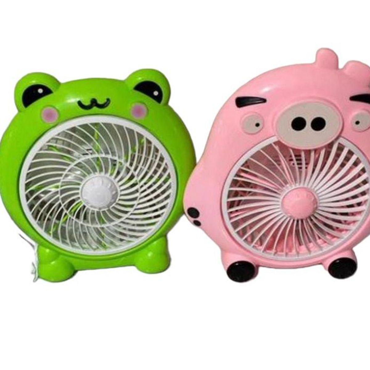 GENERICO - Ventilador de Escritorio Electrico Kawaii Sapito Rosado