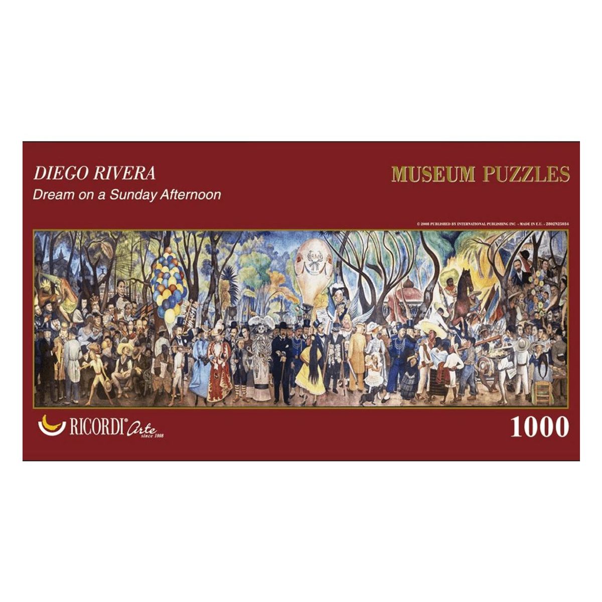 RICORDI ART - Rompecabezas Ricordi - Sueño Tarde Dominical - Diego Rivera, 1000 Pzs