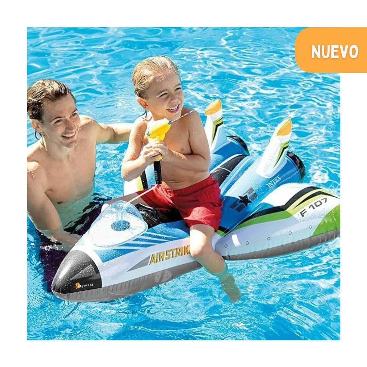 INTEX - Flotador para niños «AVION» Blue