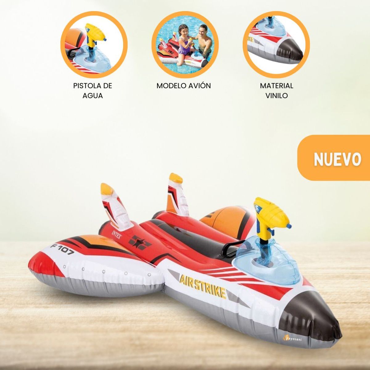 INTEX - Flotador para niños «AVION» Red