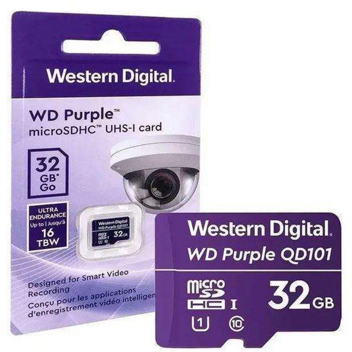 WESTER DIGITAL - memoria SD WD purple 32gb microSD para Camara de Vigilancia