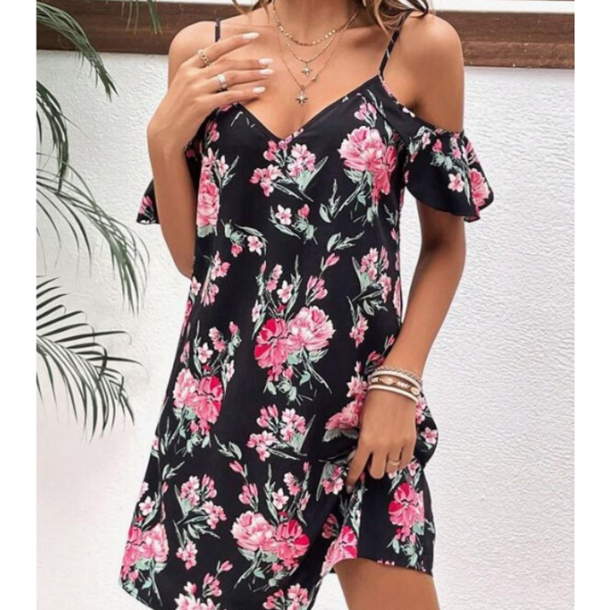 KAST PE - Vestido de Verano Tiritas Antu Floreado - Talla M