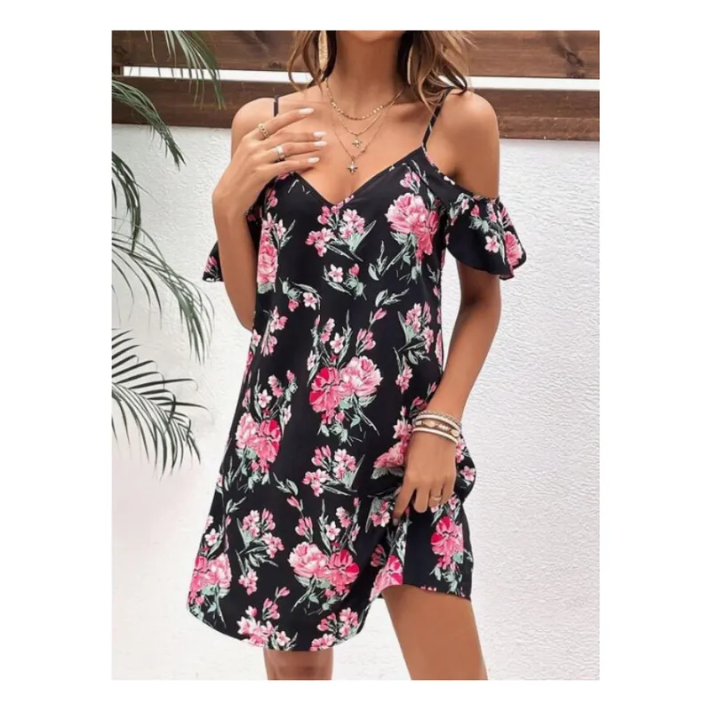 KAST PE - Vestido de Verano Tiritas Antu Floreado - Talla M