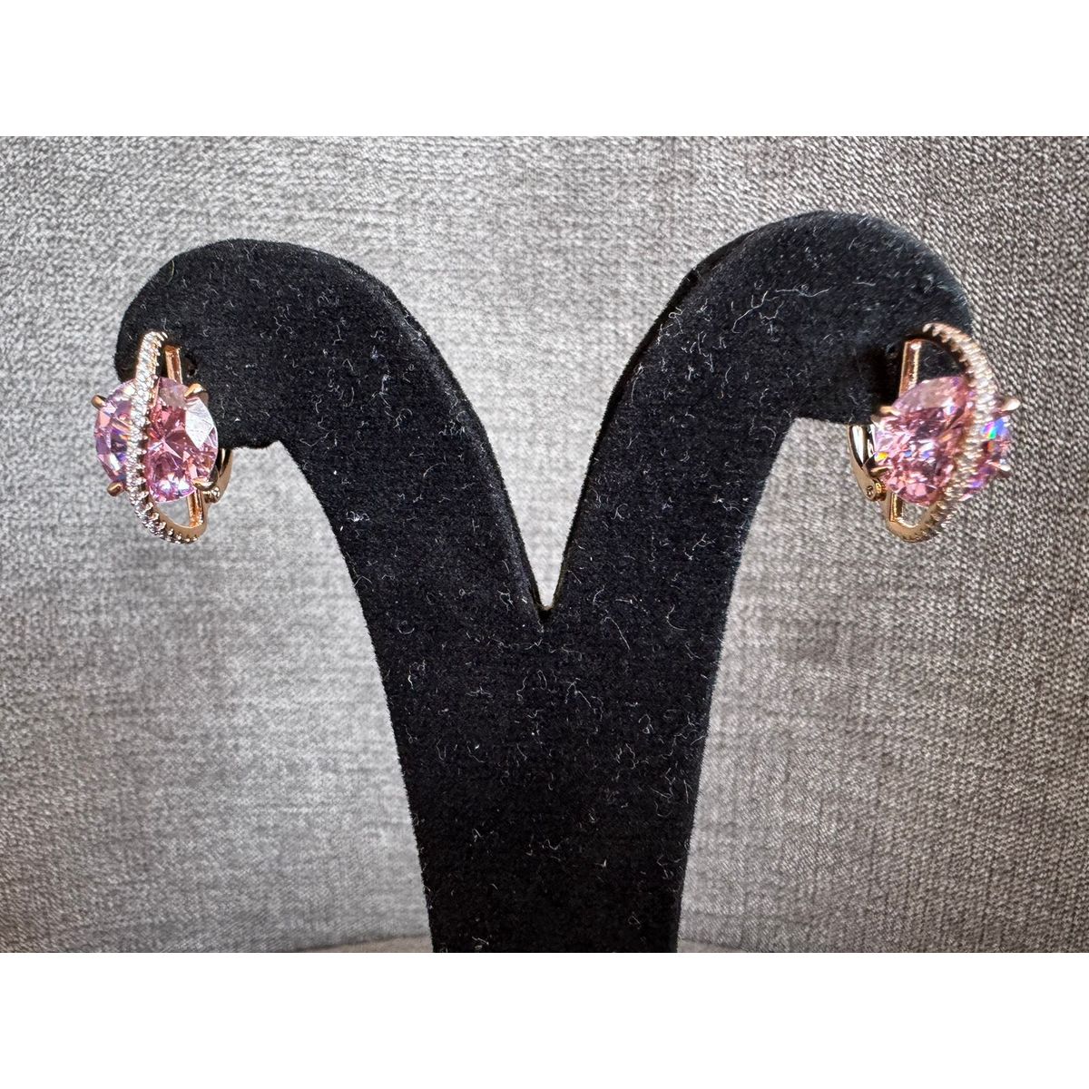 GENERICO - Aretes pendientes redondo con piedra swarovski