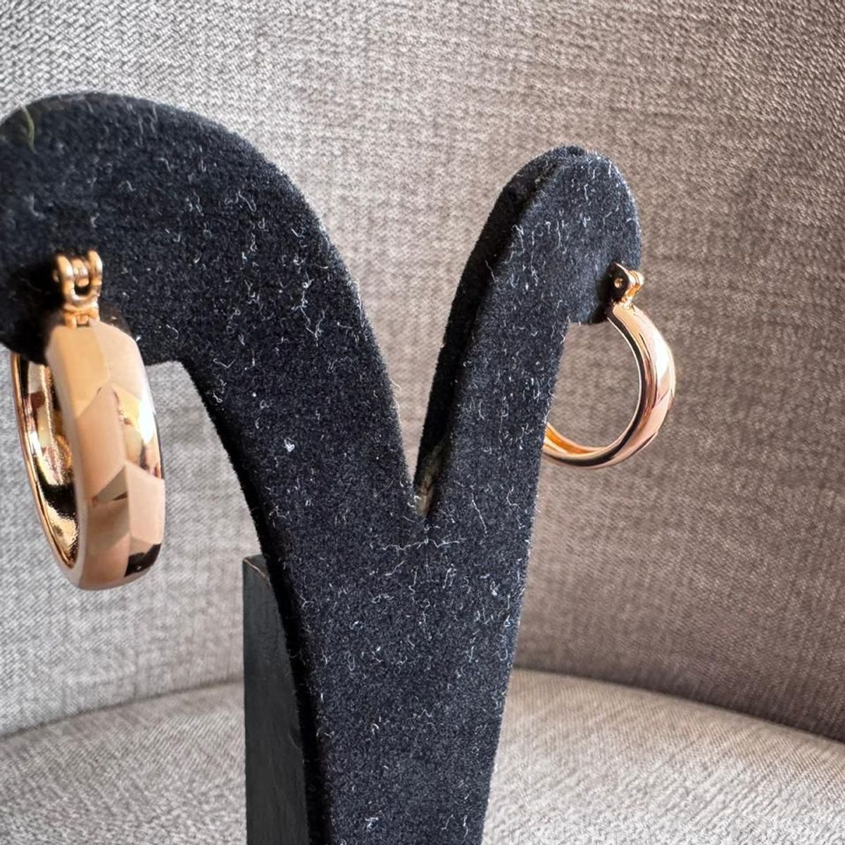 GENERICO - Aretes aro con clip labrado acero inoxidable