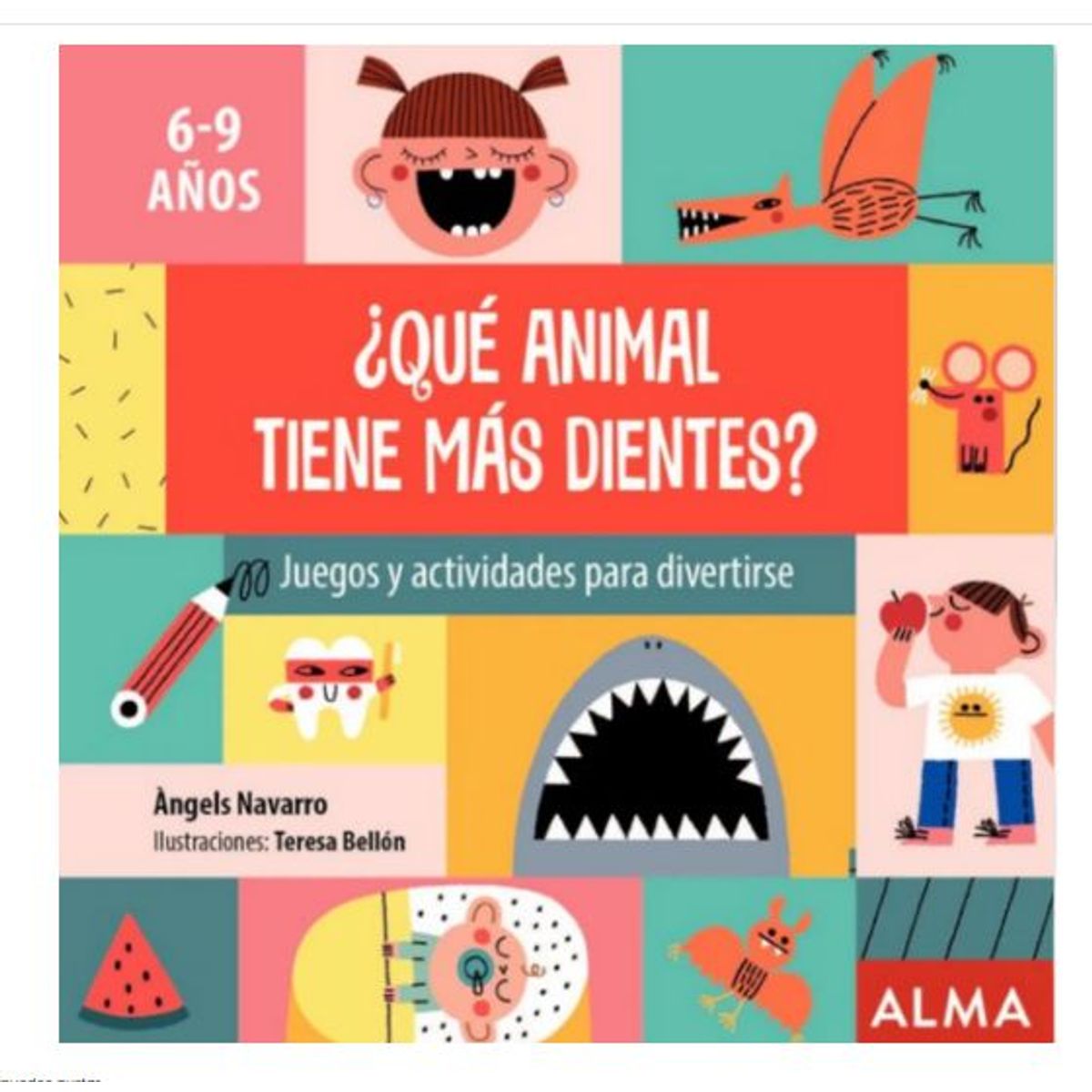 GENERICO - Libro Infantil Que animal tiene más dientes Juegos  Actividades para divertirse