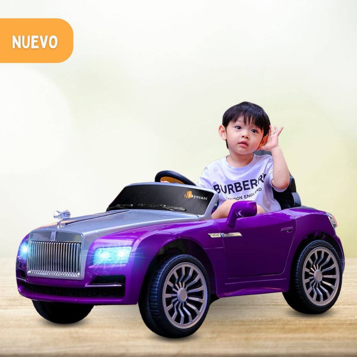 GENERICO - Carro a Batería para Niños «ROLL ROYS» Purple