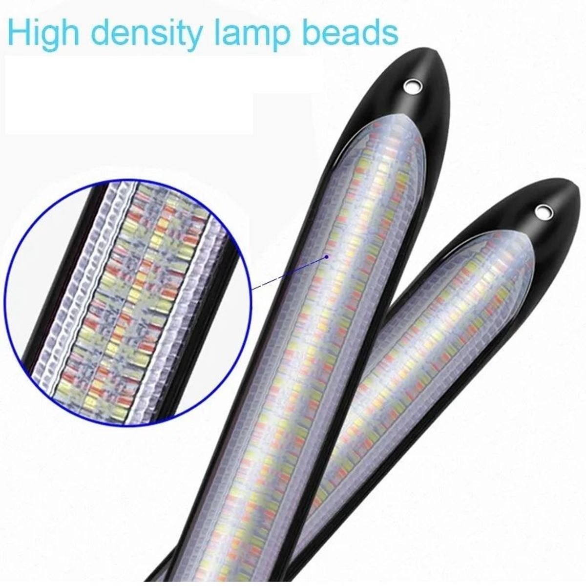 GENERICO - Luz Diurna Led para Auto camiota Blanco y Ambar Secuencial