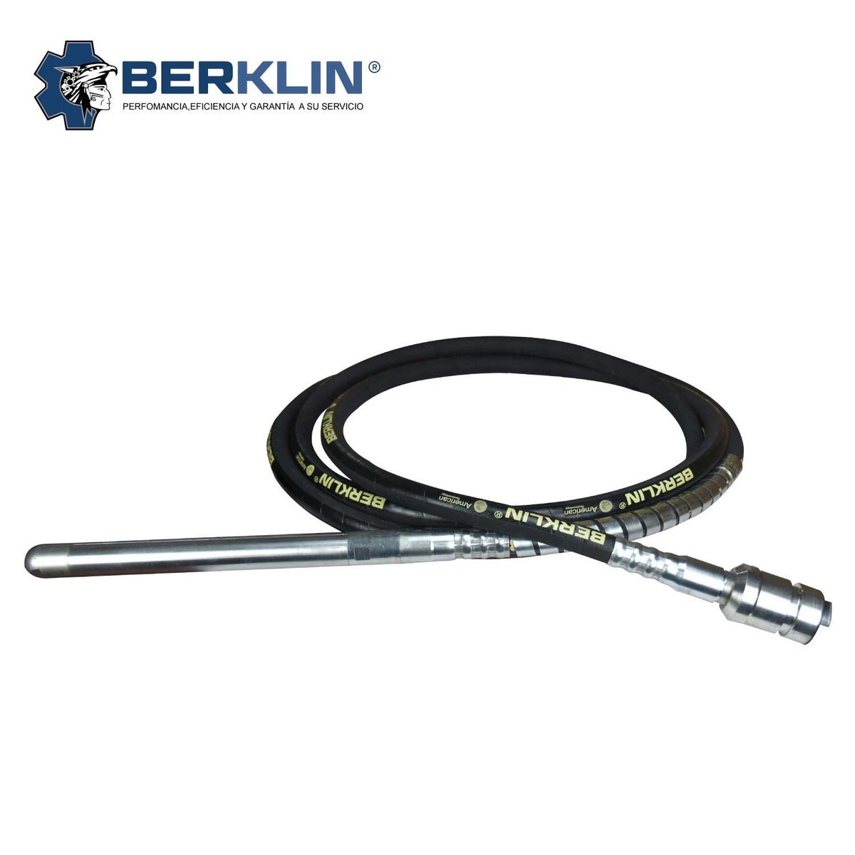 BERKLIN - MANGUERA DE ACERO PARA VIBRADORA DE CONCRETO DE 1 1/2 "