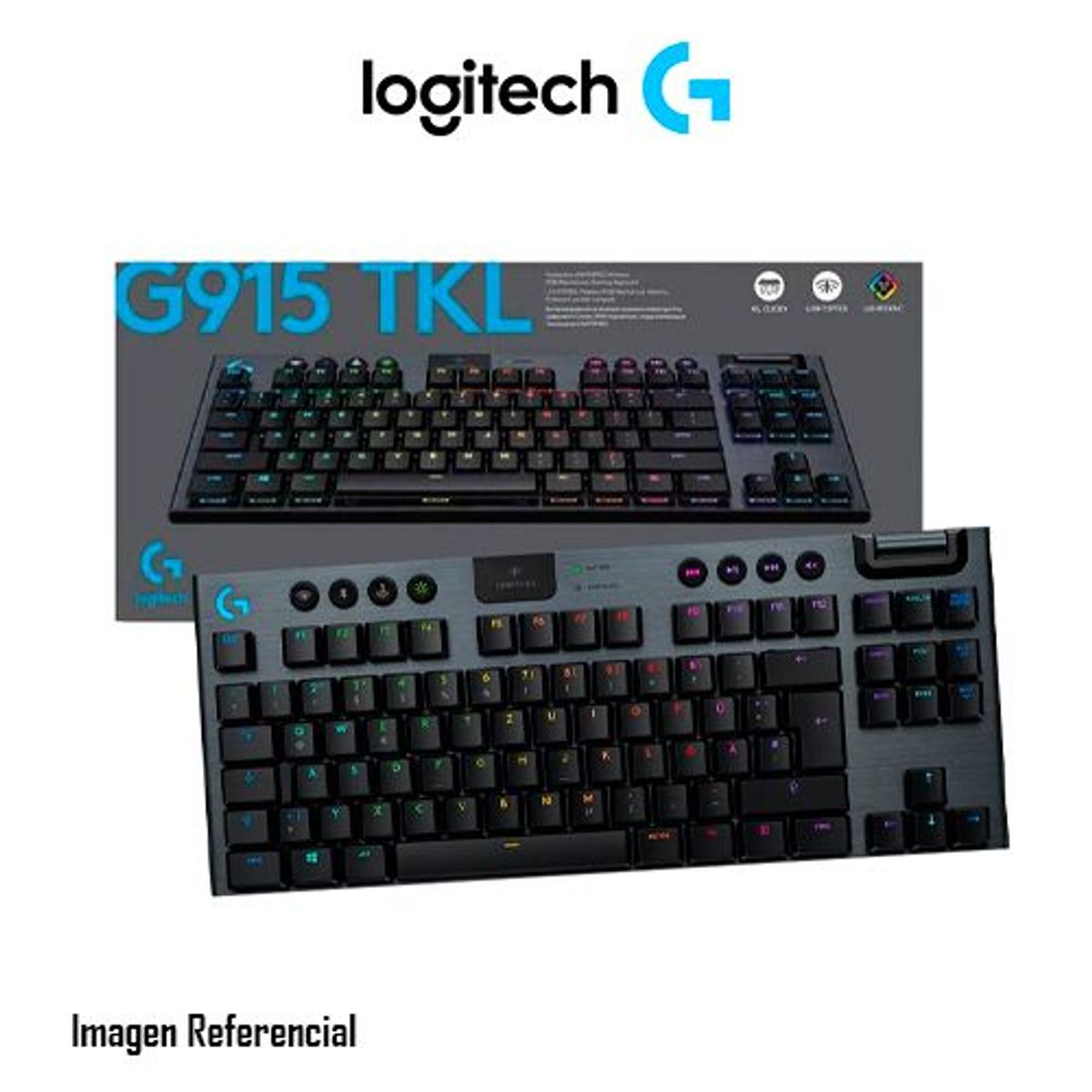 LOGITECH - TECLADO MECANICO INALAMBRICO LOGITECH G915 TKL GAMING P/N: 920-009495