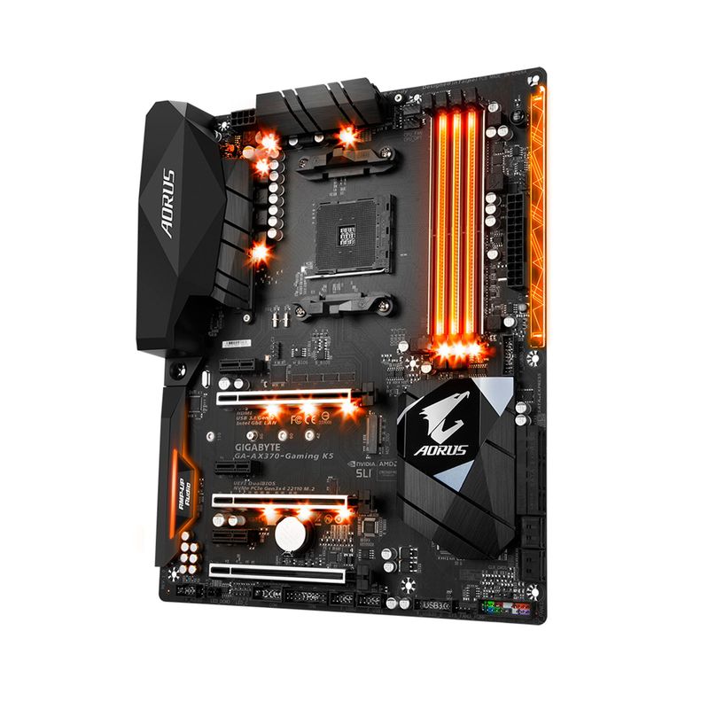 PLACA GIGABYTE GA-AX370-GAMING K5 AM4 P/N: GA-AX370-GAMING K5