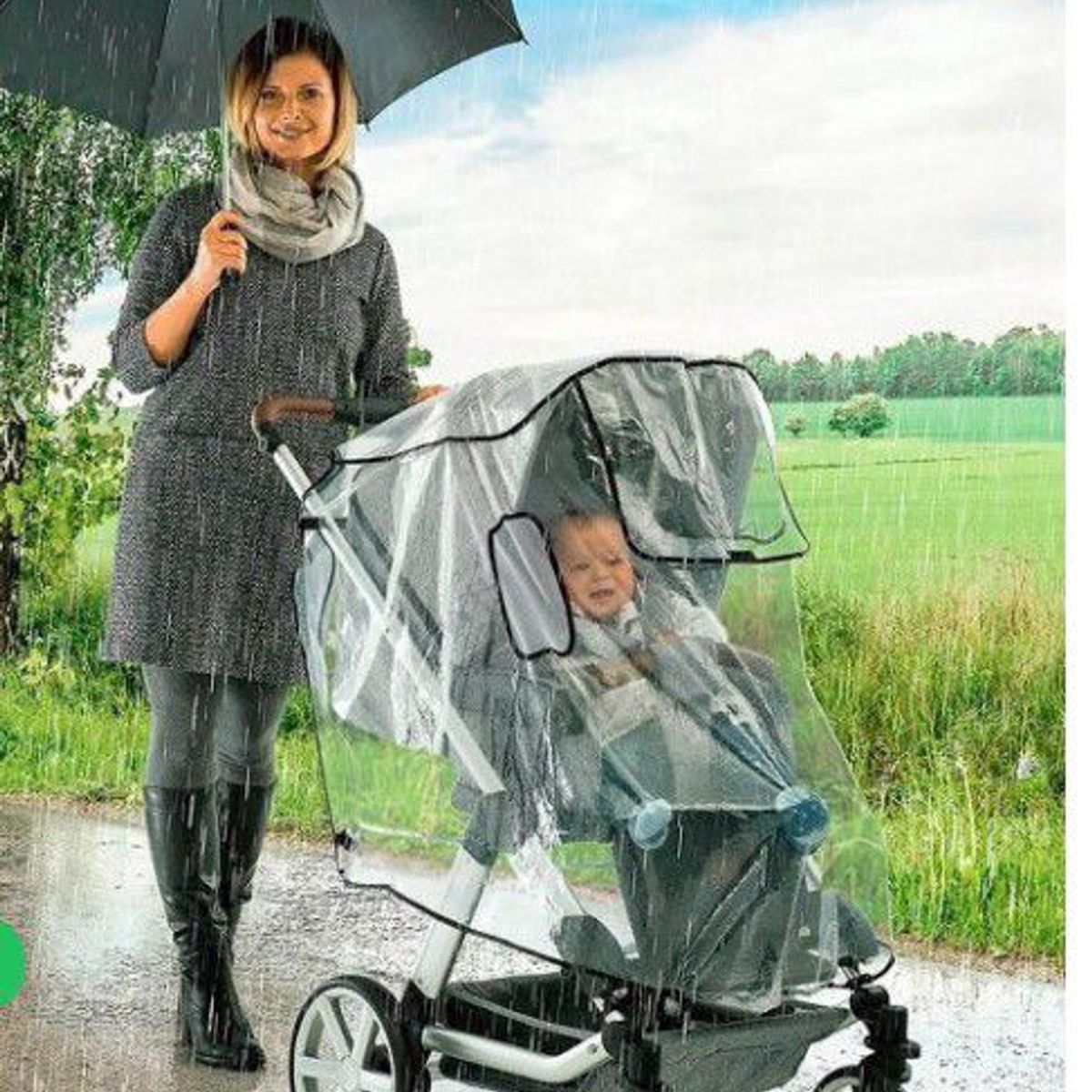 GENERICO - cobertor de lluvia para coche de bebe