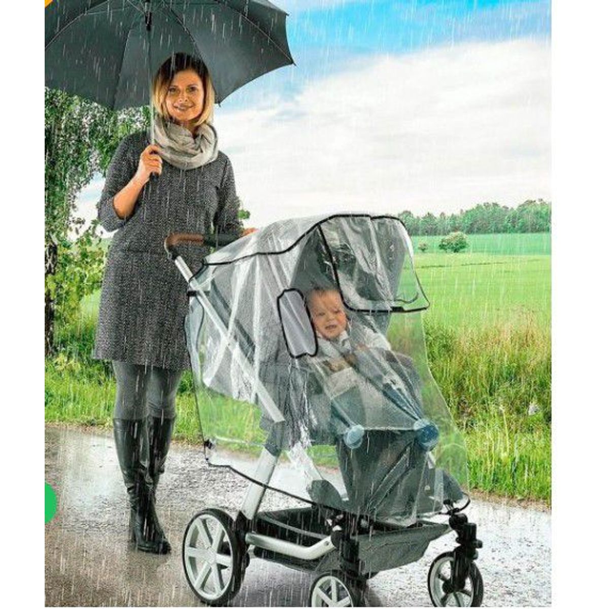 GENERICO - cobertor de lluvia para coche de bebe