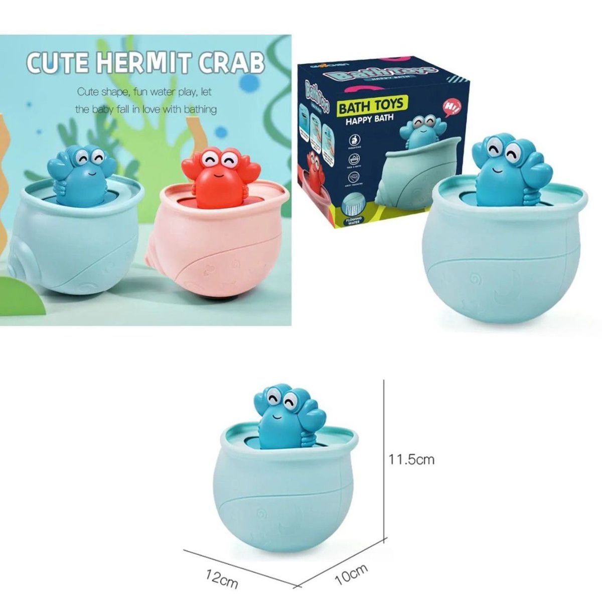 GENERICO - JUGUETE DE BAÑO CANGREJO PARA BAÑERA