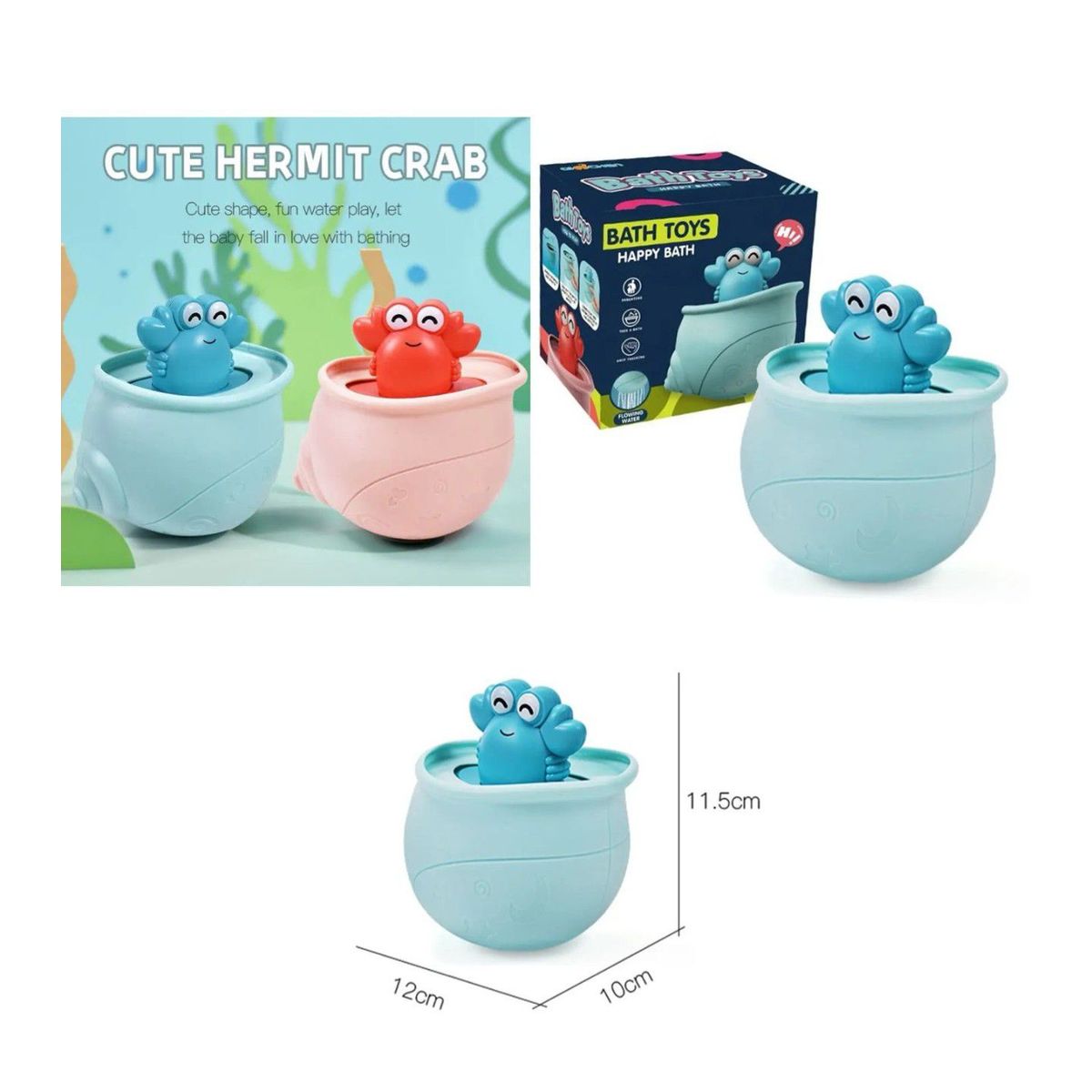 GENERICO - JUGUETE DE BAÑO CANGREJO PARA BAÑERA