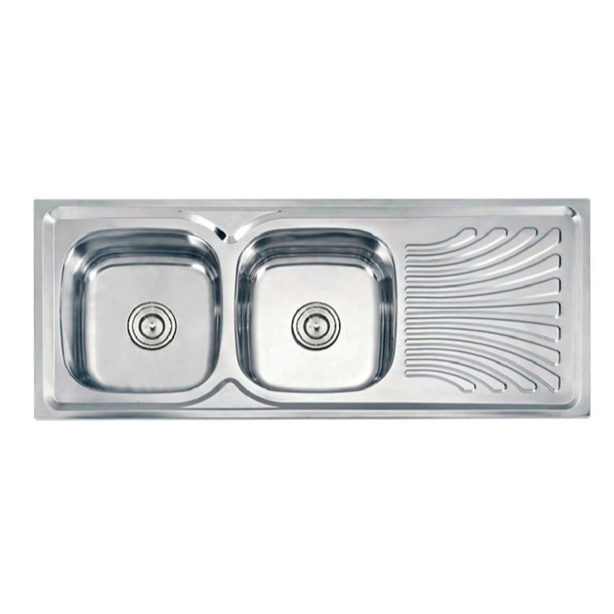 GENERICO - Lavadero de cocina 2 pozas con escurridero Acero Inoxidable WDS12050A