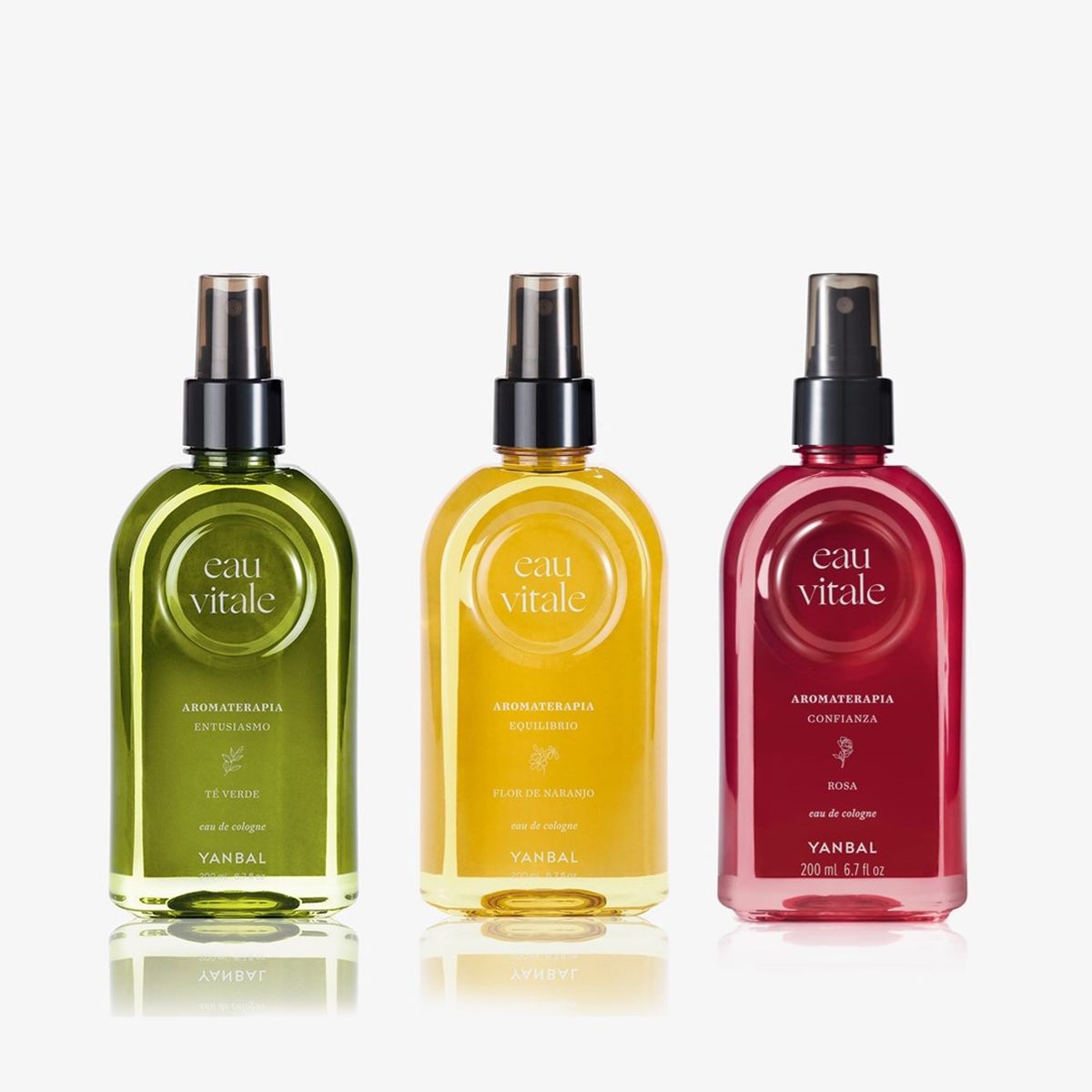 YANBAL - SET colonias Eau Vitale  de Rosas, Te Verde y Naranjo