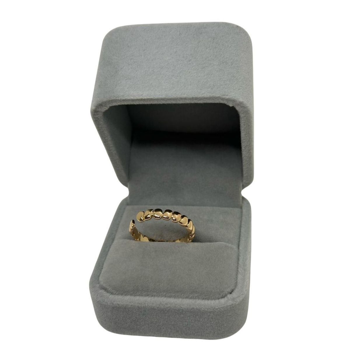 GENERICO - ANILLO CORAZONES SEGUIDOS INOXIDABLE TRIPLE BAÑO