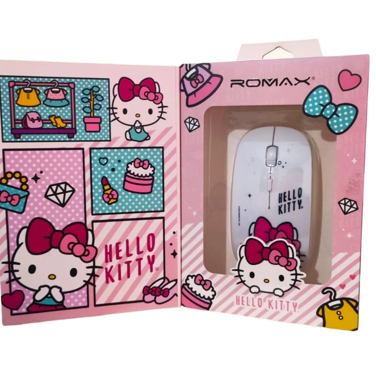 ROMAX - MOUSE INALAMBRICO HELLO KITTY - COLOR BLANCO