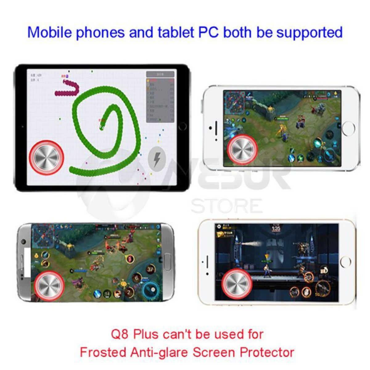 GENERICO - Joystick Gamer Q8 Plus Rojo para celular