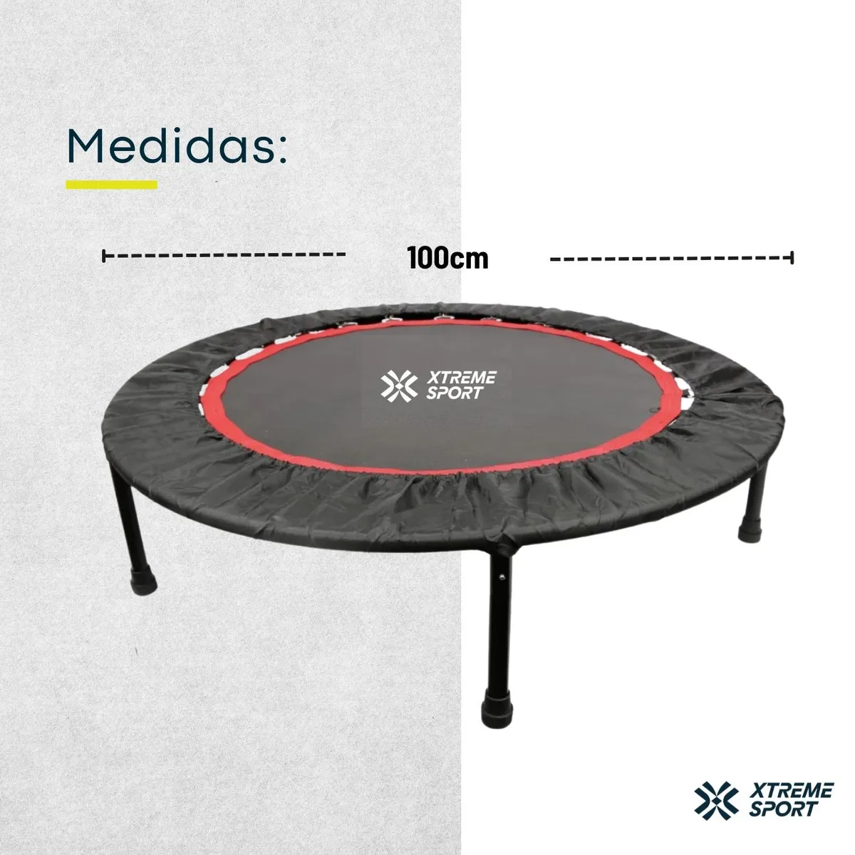 XTREME SPORT - Trampolin de Gimnasia Saltarin Fitness con Resortes 100cm