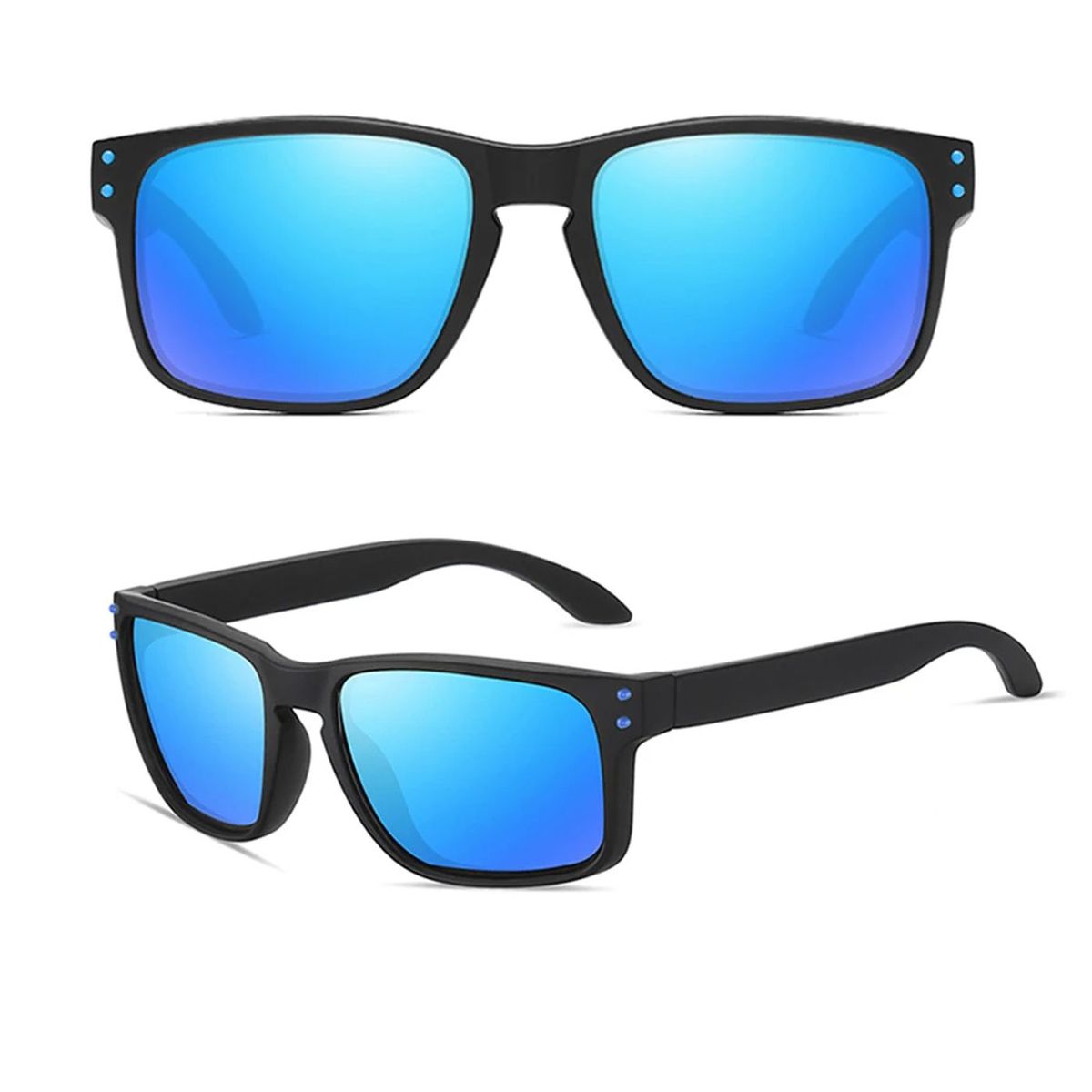 GENERICO - Lentes Hombre de Sol Polarizados UV400 TR90 Celeste Azulino