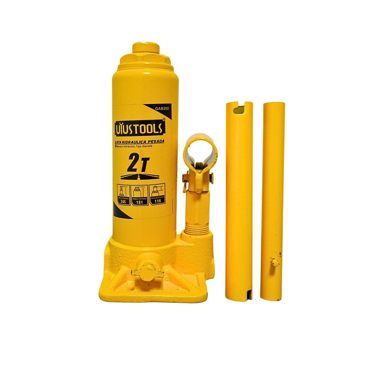 UYUSTOOLS - Gata hidráulica botella 2 toneladas- UYUSTOOLS