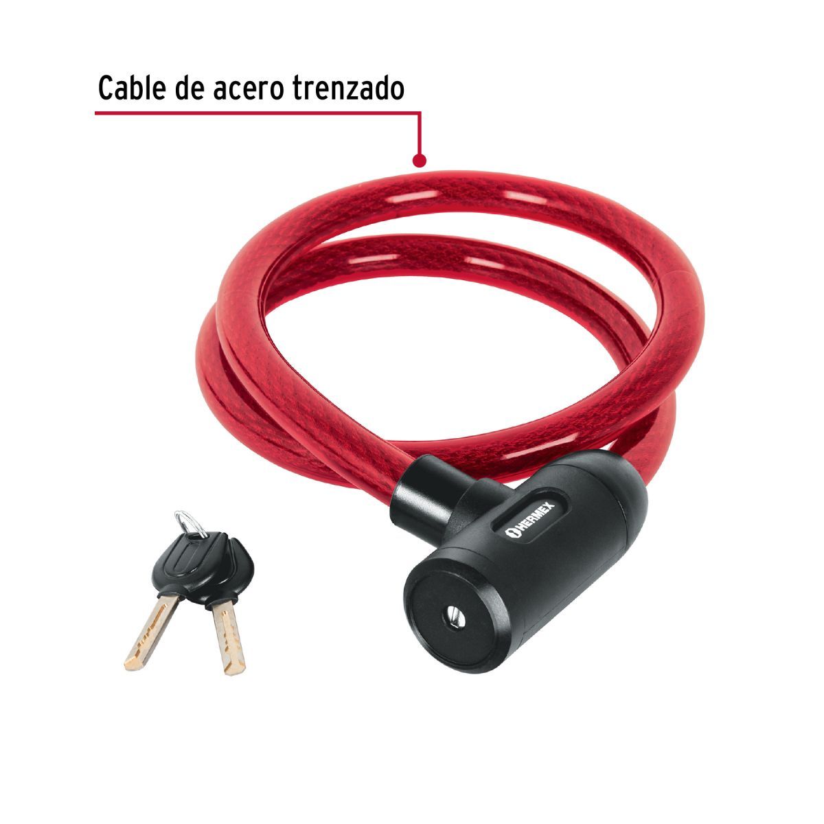 HERMEX - Candado Cadena de seguridad 20mm X 1.2mt USO RUDO 43921 HERMEX