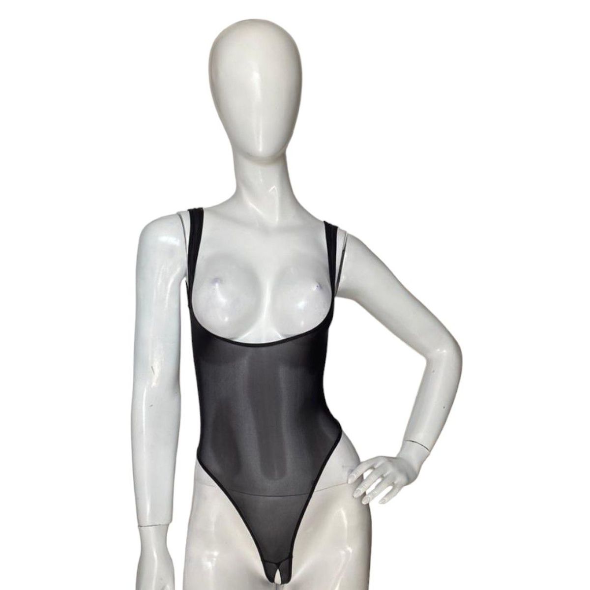 GENERICO - LENCERIA EXCLUSIVA Body de Malla con Entrepierna Abierta