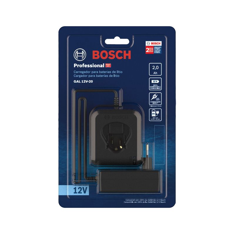 GENERICO - Cargador de Baterías Ion-Litio 12V Bosch GAL 12V-20