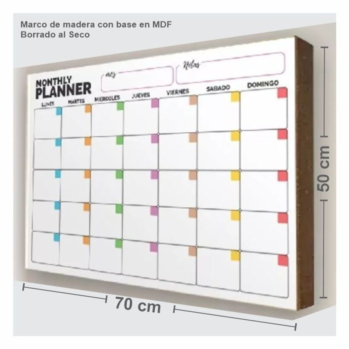 GENERICO - CUADRO PLANIFICADOR PIZARRA - 50x70cm