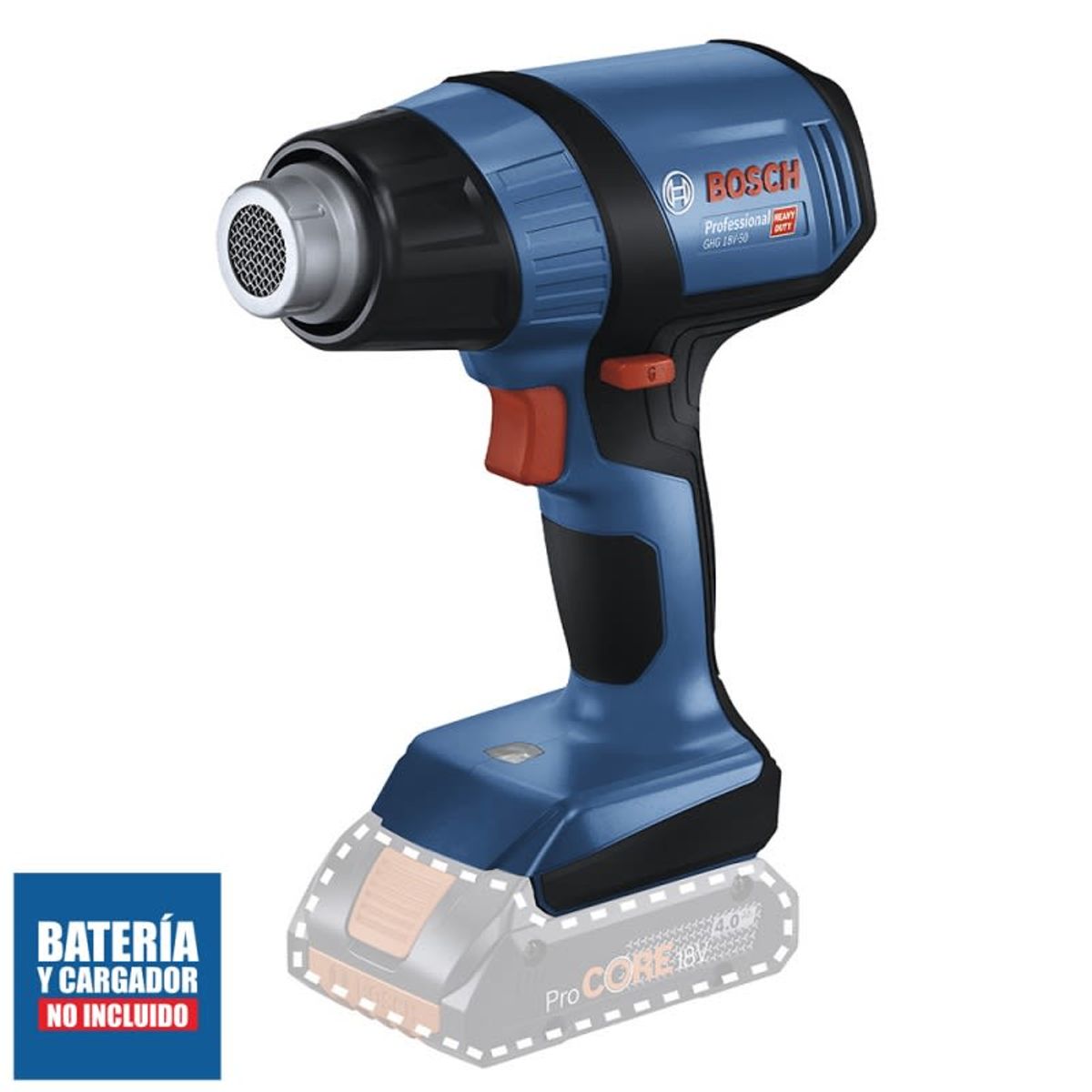 BOSCH - Pistola de Calor 18V 500°C Baretool Bosch GHG 18V-50
