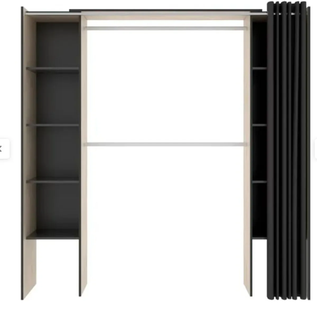 NACION MUEBLES - KIT Vestidor con Cortina modelo LIA