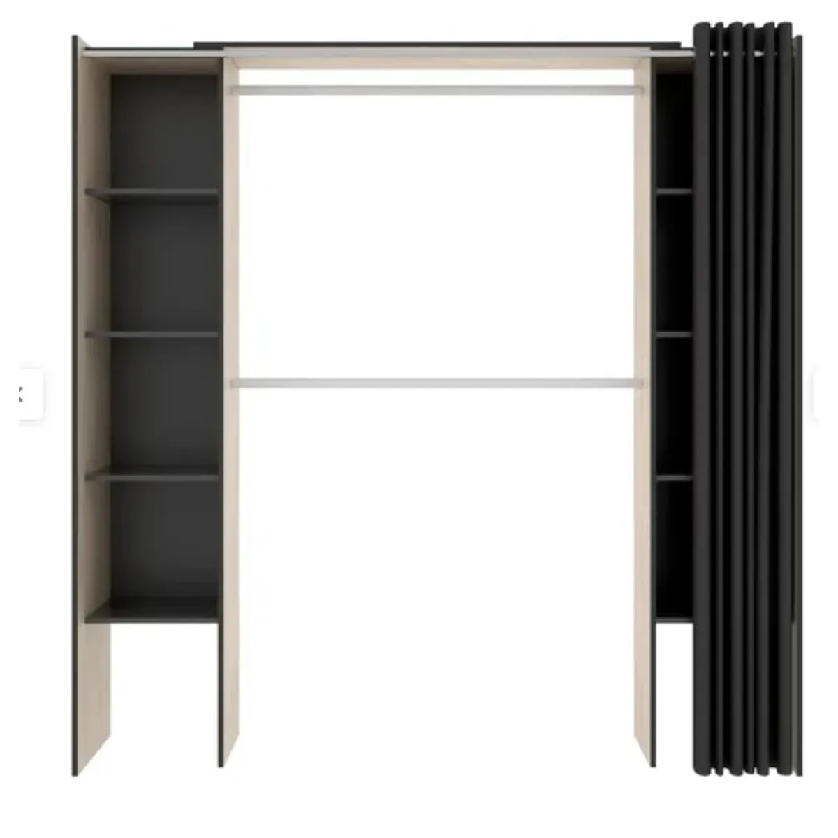 NACION MUEBLES - KIT Vestidor con Cortina modelo LIA