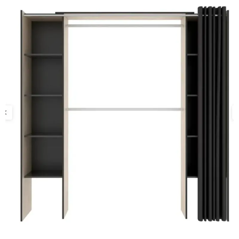 NACION MUEBLES - KIT Vestidor con Cortina modelo LIA